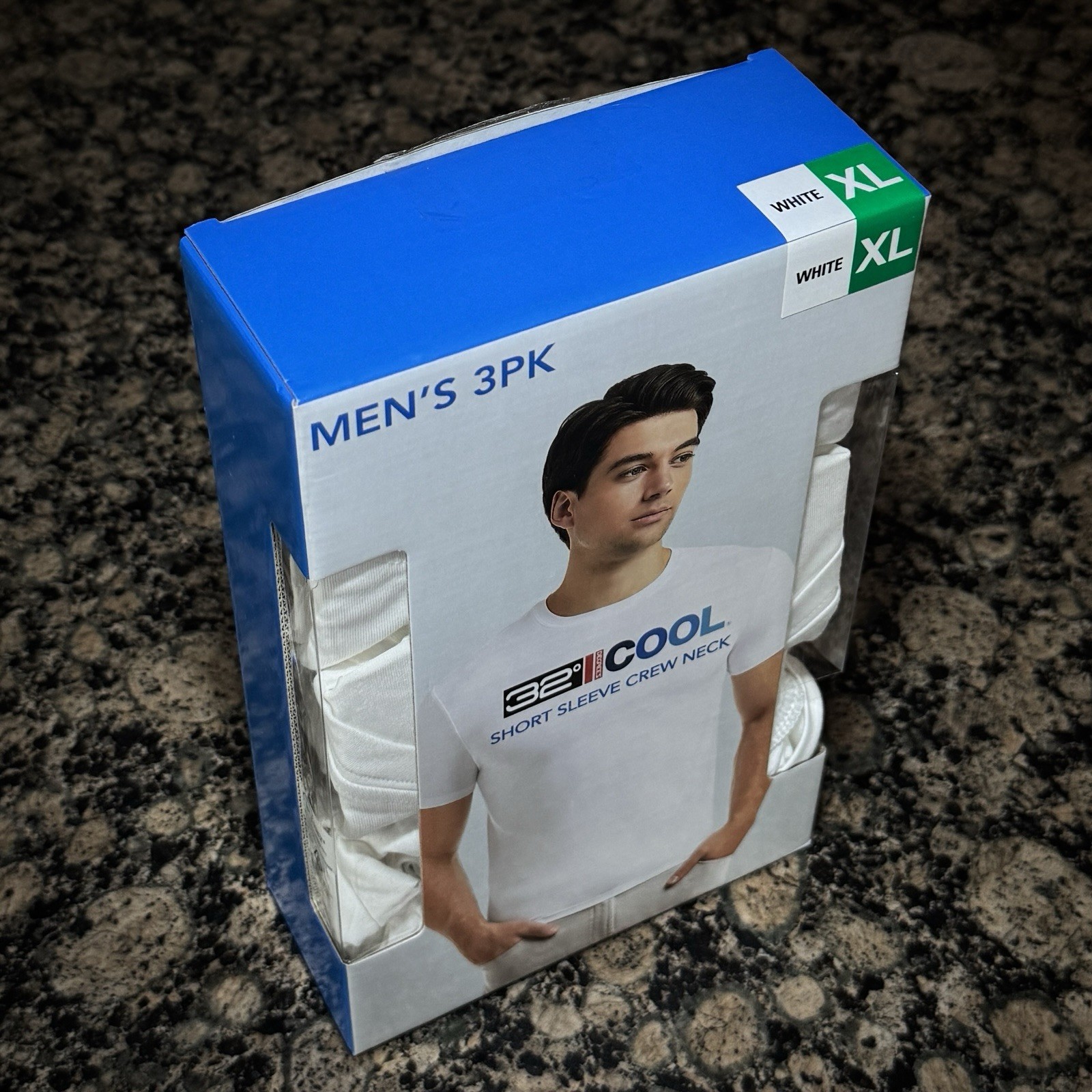 32 Degrees Cool Short Sleeve Crew Neck T Shirt 3 Pack Men Size Extra Large White gallery