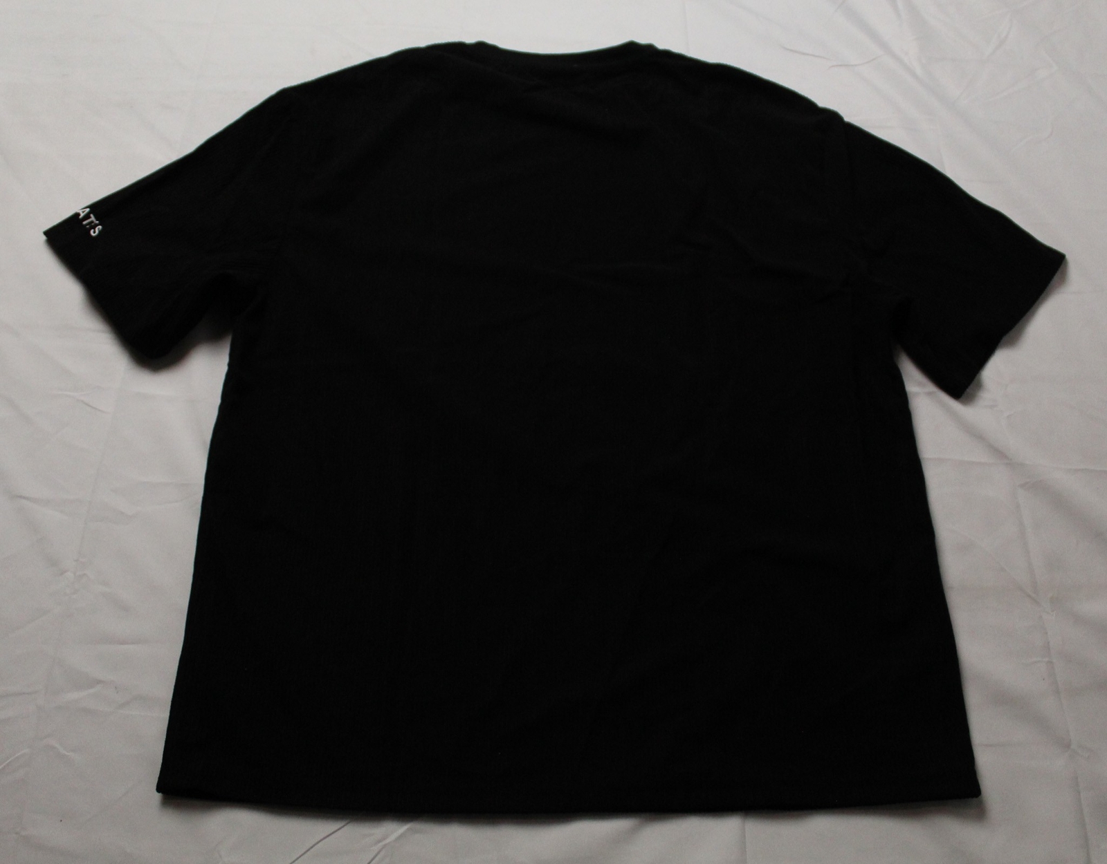 Shein Men's Short Sleeve Crew Neck Ribbed Textured T-Shirt EG7 Black Large gallery