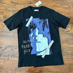 Faith Connexion Reconstructed Graphic Tee in Black/Multi Size Medium NWT
