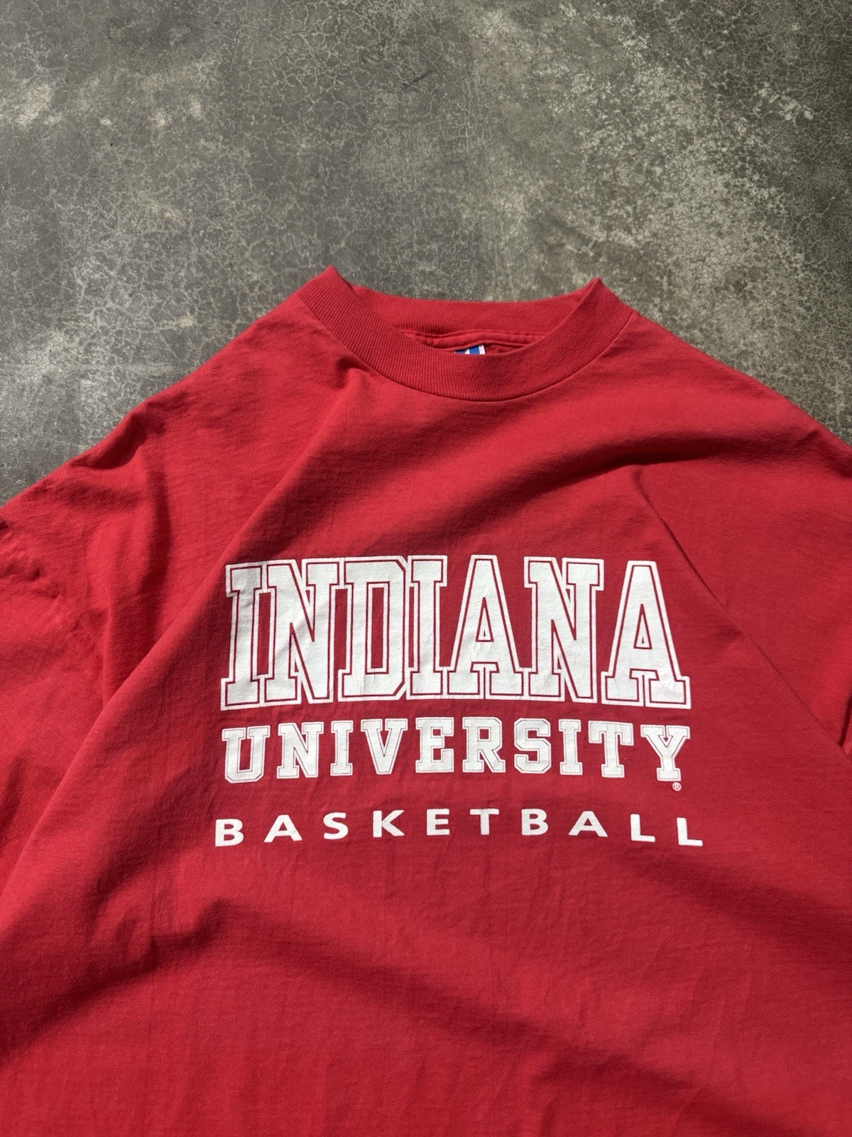 Indiana Hoosiers Basketball T-Shirt Adidas Single Stitch XL Made In Usa Red Vtg gallery