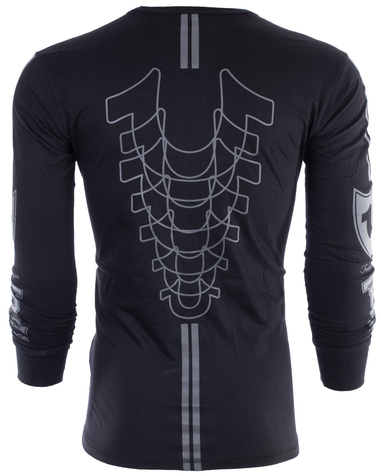 $99 TRUE RELIGION Black MOTO PUFF Horseshoe Long Sleeve Designer Graphic T-shirt gallery