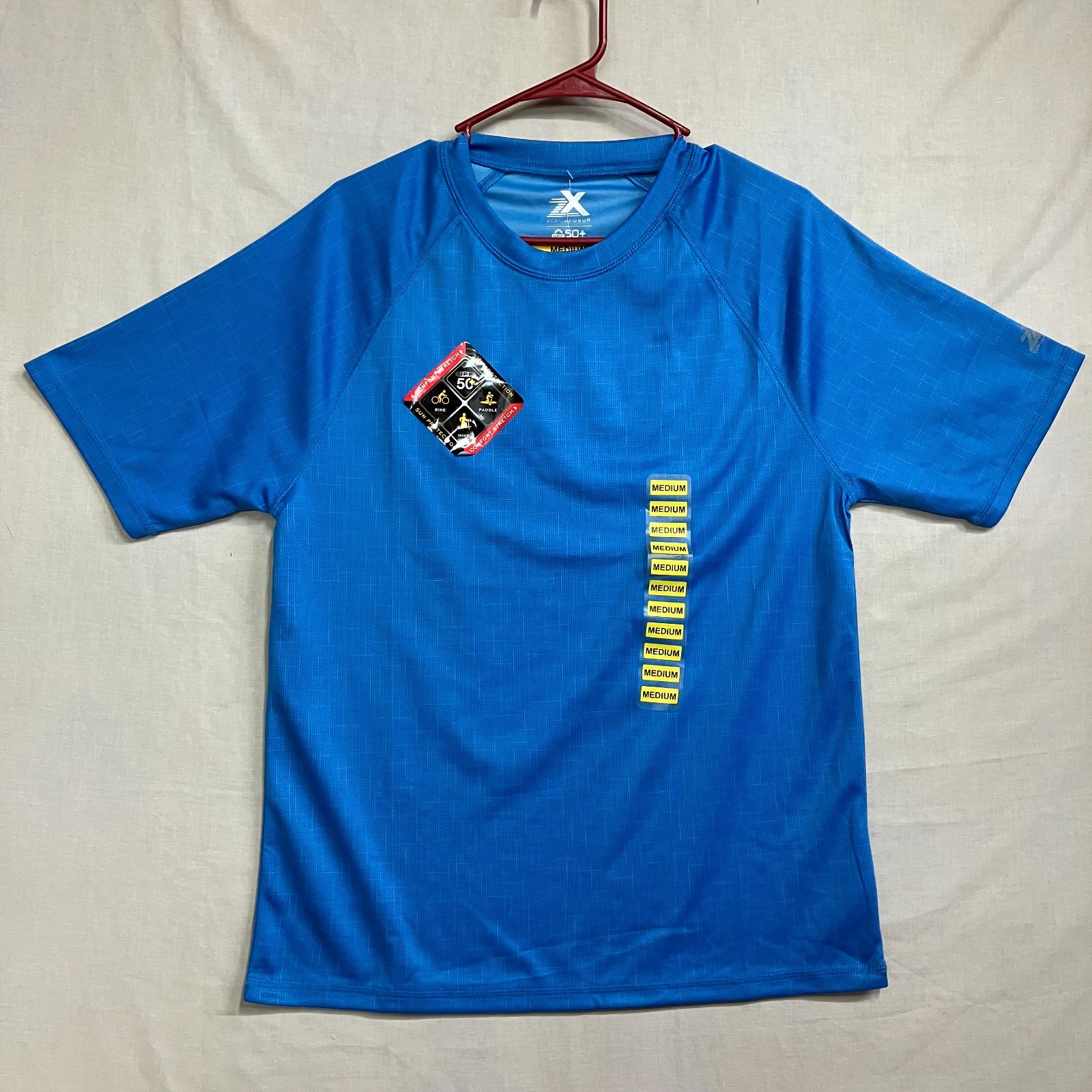 ZeroXposur Sun Protection T-Shirt Men's Medium Blue Short Sleeve UPF 50+ Stretch gallery