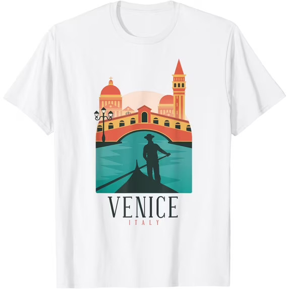 Venice Rialto Bridge Italy White T-shirt gallery