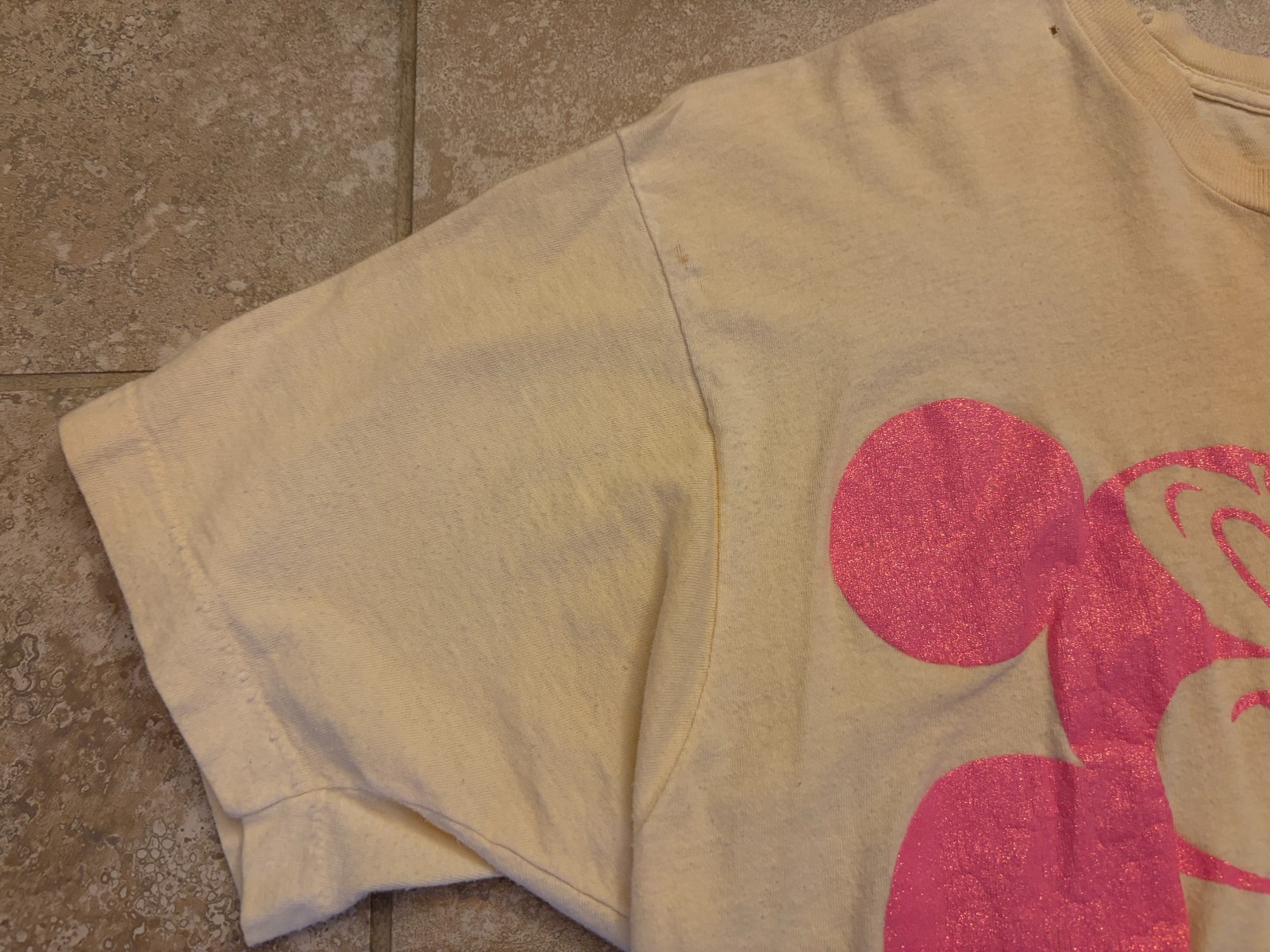 Diamond Dust Vintage Disney Mickey Mouse White Pink Glitter gallery