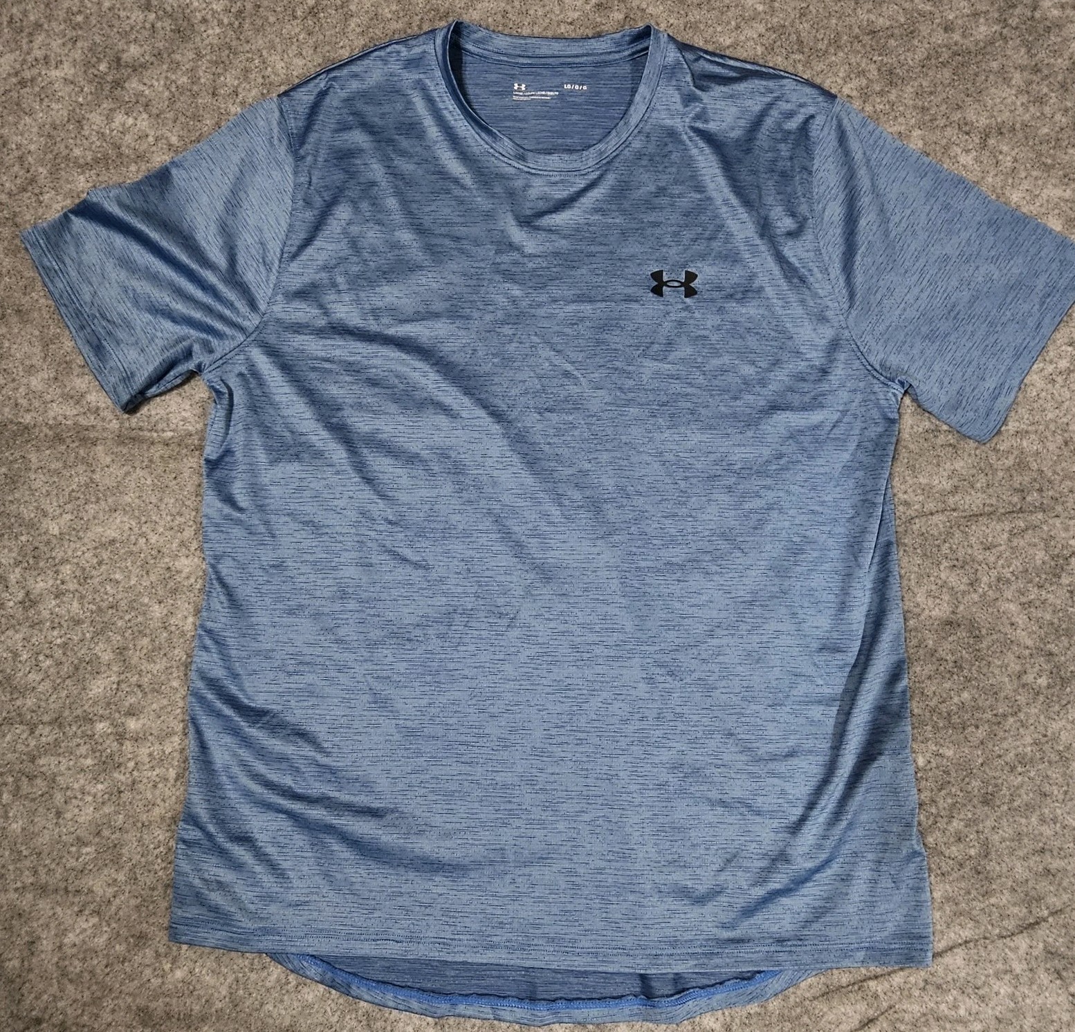 Under Armour T Shirt Men L Blue Loose Polyester Spandex Activewear gallery