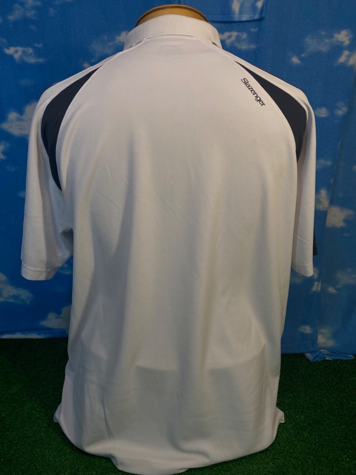 Slazenger Golf Polo Shirt Tennis Large white C39 gallery