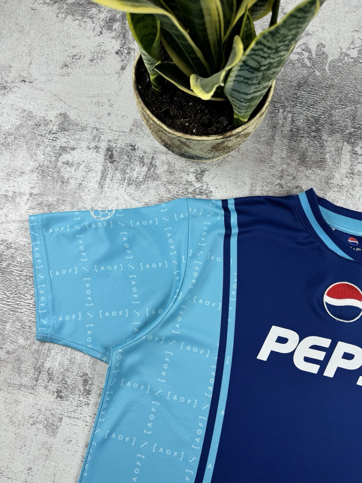Vintage RARE Pepsi X AOF Art Of Football 90S 00S Jersey Soccer Y2K T Shirt Tee gallery