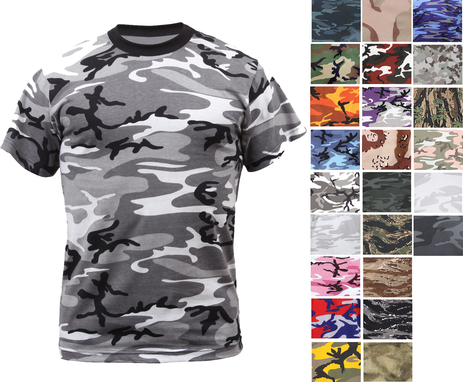 Camo T-Shirt Tactical Tee Short Sleeve Military Army Camouflage Uniform Fashion gallery