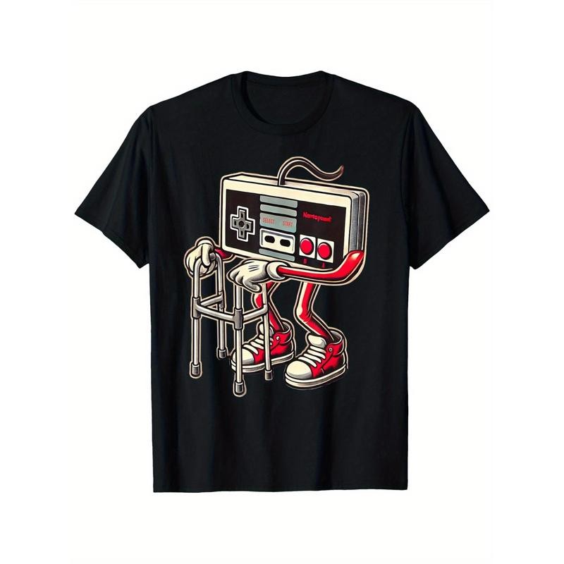 100% Cotton Men'S And Boys Retro Gaming Pattern T-Shirt gallery