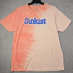 Sunkist SHIRT Mens ORANGE Medium M Tie Dye Casual LOGO SODA POP Distressed NWT