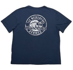 CHUBBIES The Weekend Has Arrived Men XXL Blue Short Sleeve 2 Sided T-Shirt