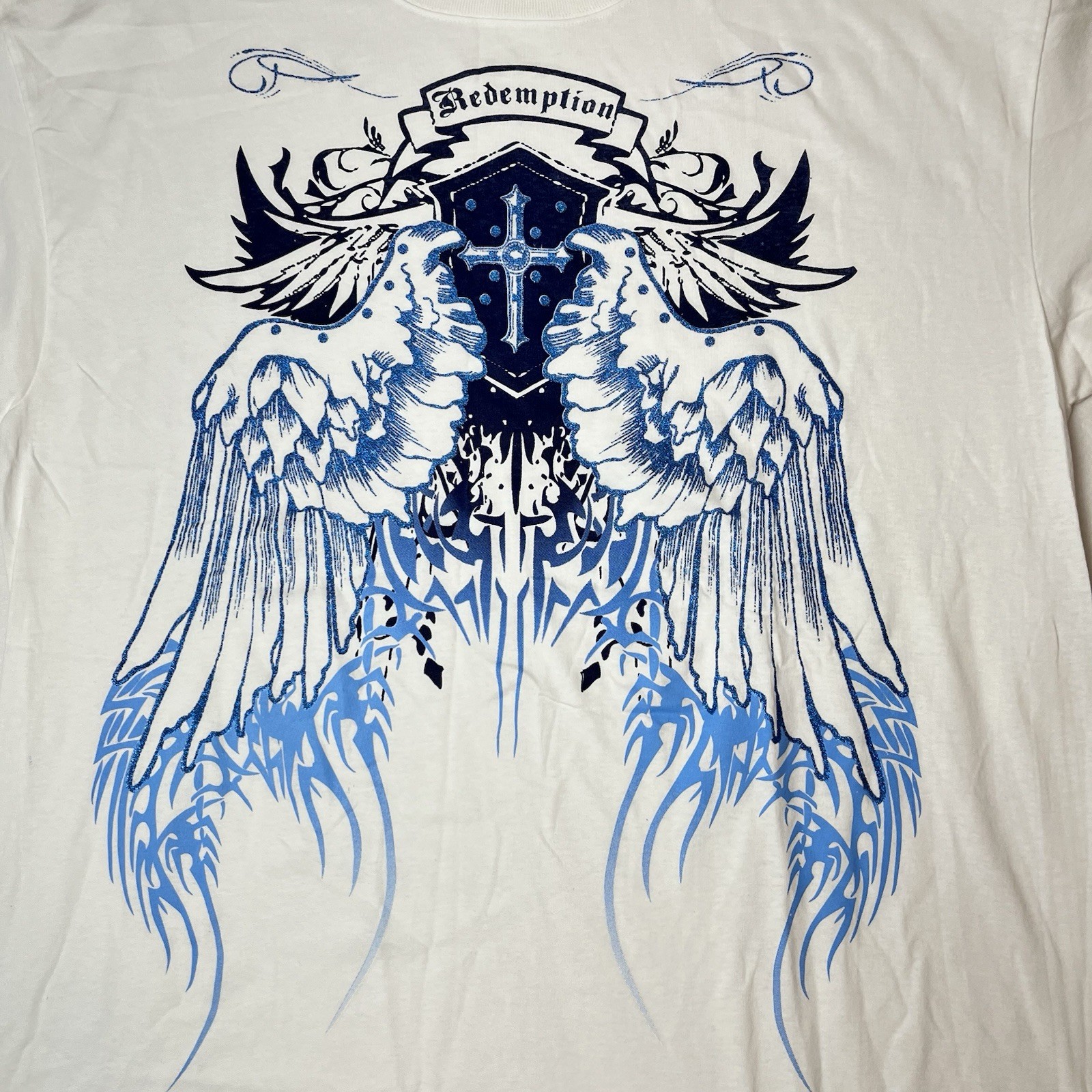 New The Mountain Redemption T-Shirt Men's 3XL White VTG Leather Tag S/S Crew gallery