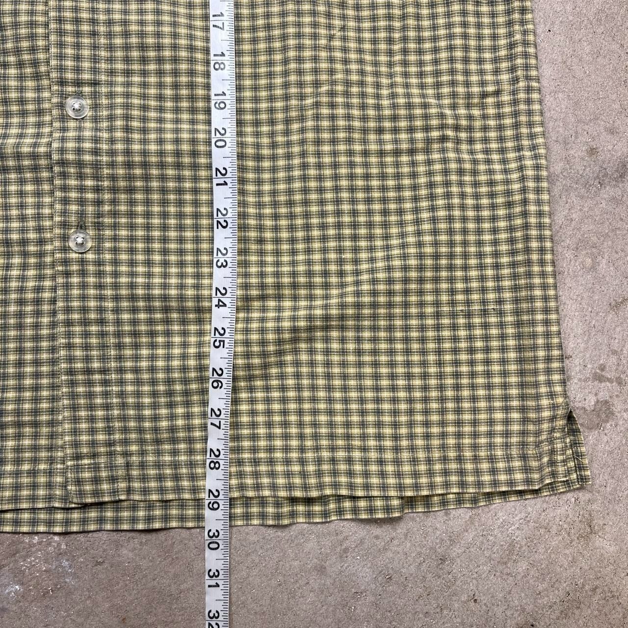 Vintage Utility Y2k Yellow plaid button up shirt large gallery