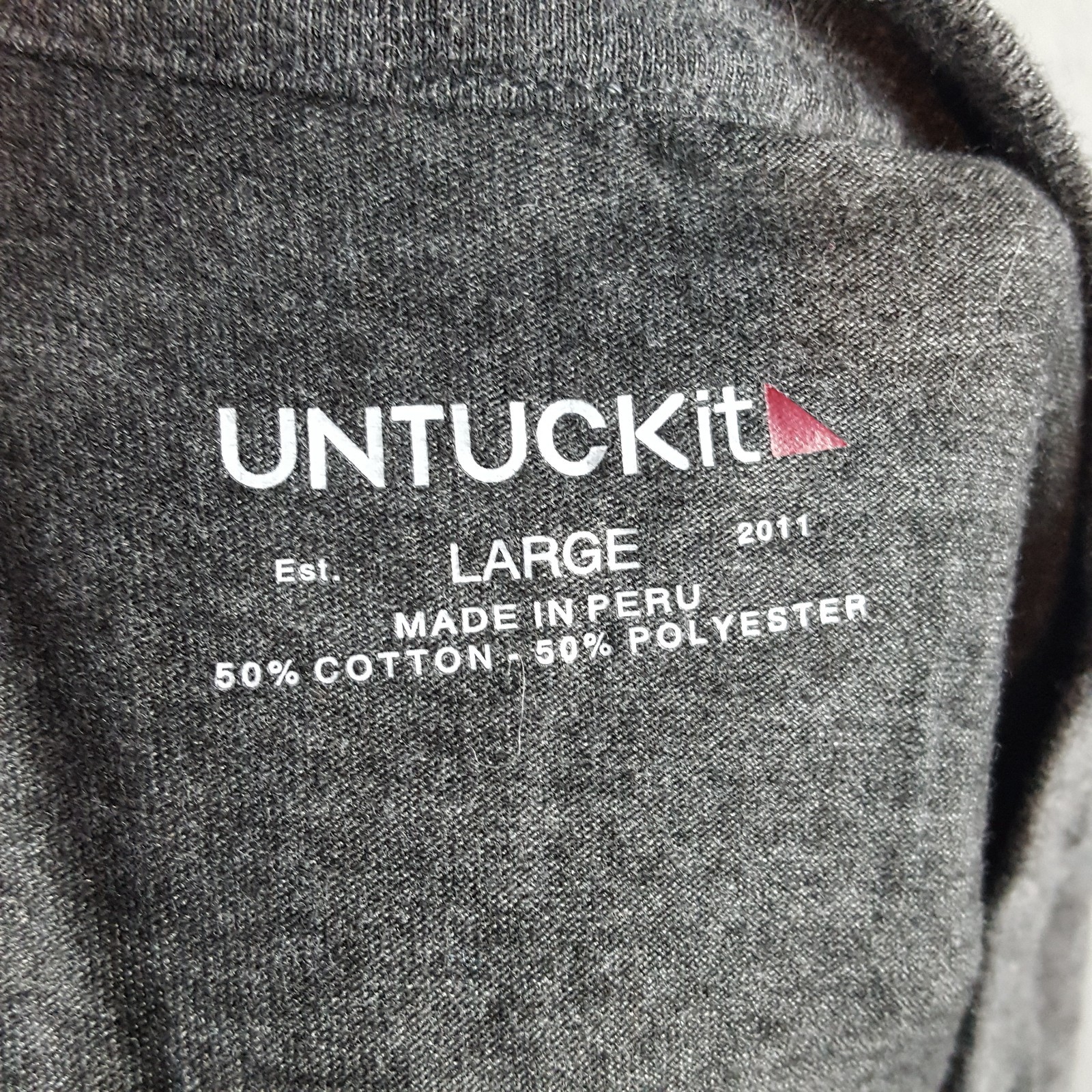 UNTUCKit Gray Breathable Lightweight Size L Moisture Wicking Athletic T Shirt gallery