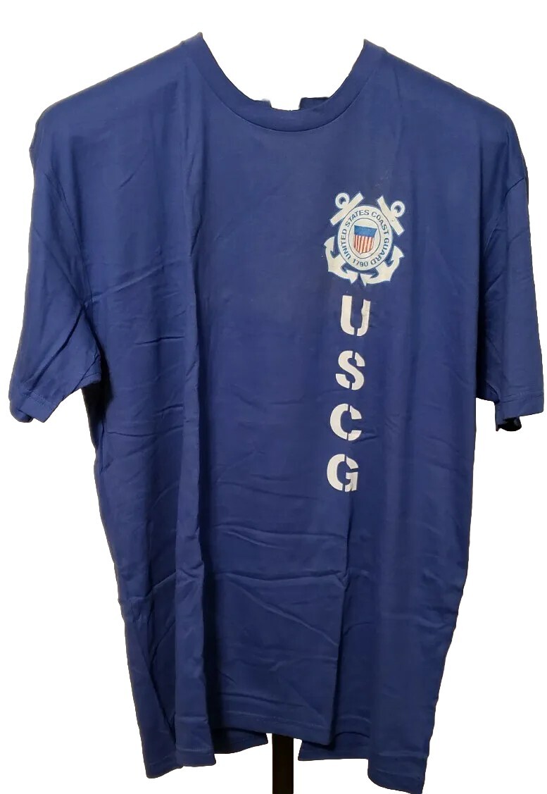 US Coast Guard Proud Veteran Medium T Shirt USCG Semper Paratus Free Ship Anchor gallery