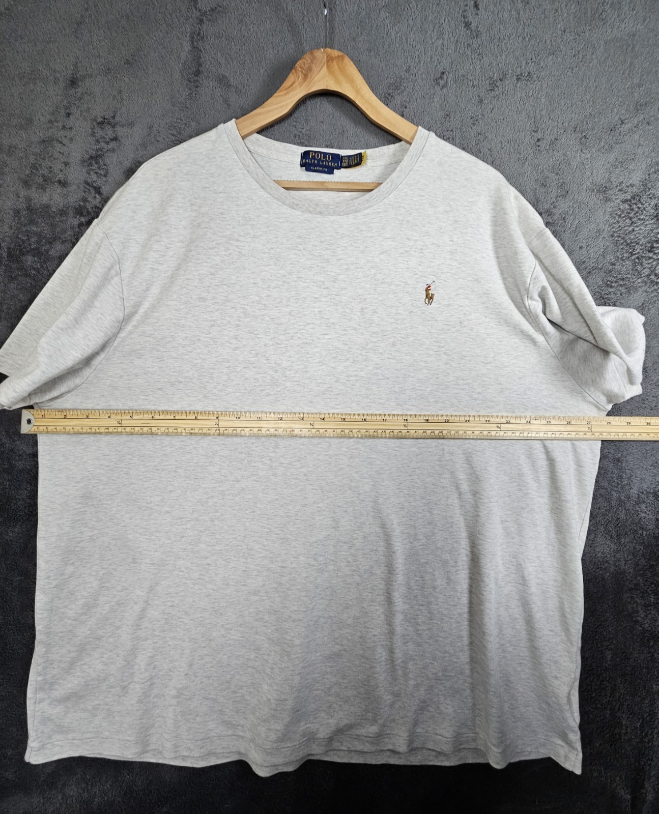 Polo Ralph Lauren Classic Fit T-shirt Grey Men's Size XXL Multicoloured Logo gallery