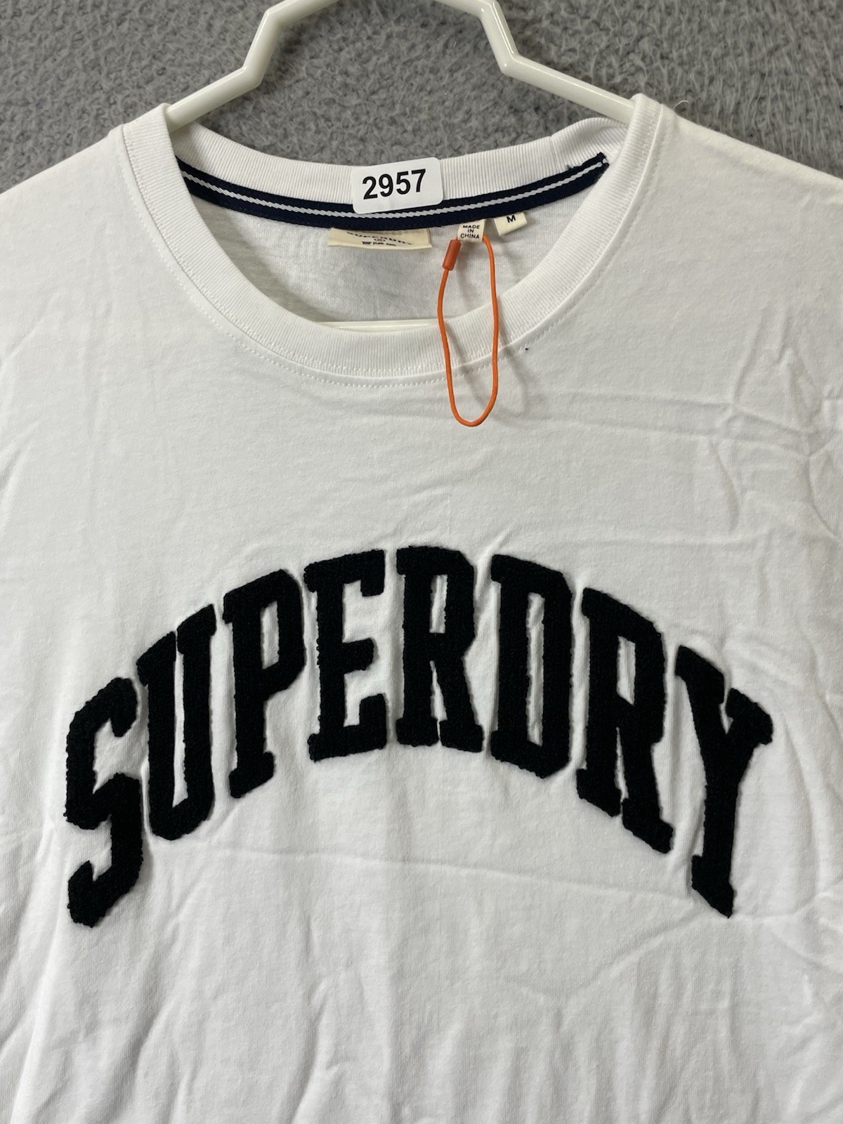 🔥 Superdry • Spell Out Embroidered Logo High Quality T Shirt • Men’s Size M gallery