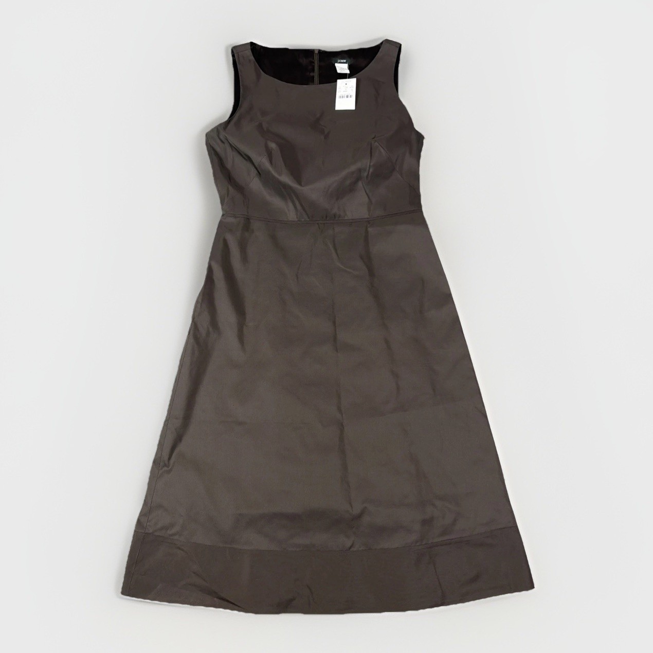 J Crew Womens Sleeveless Silk Career Dress Size T8 Brown New NWT