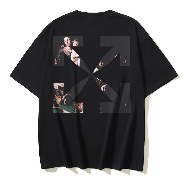 Off White T-Shirt Black / White Cotton S-M-L-XL gallery