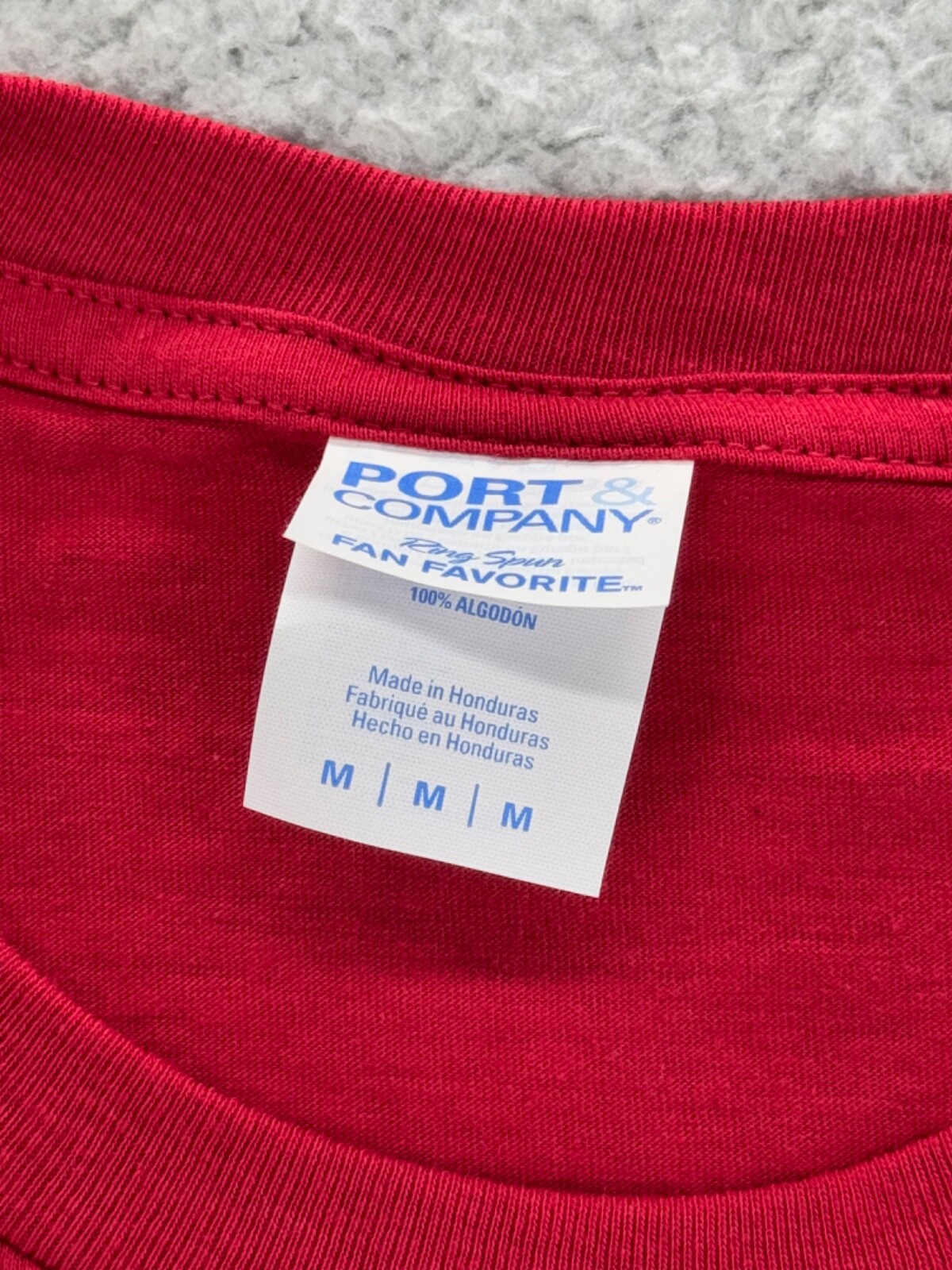 Port & Company Men's Minnesota Tee T Shirt Cranberry Red Size Medium Yellow gallery