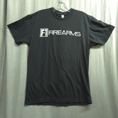 F1 Firearms Black & Silver Size Small T Shirt Double Sided Graphic