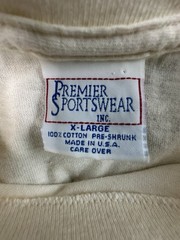 VTG 90s Premier Sportswear T Shirt American Flag Adult XL Ivory Single Stitch