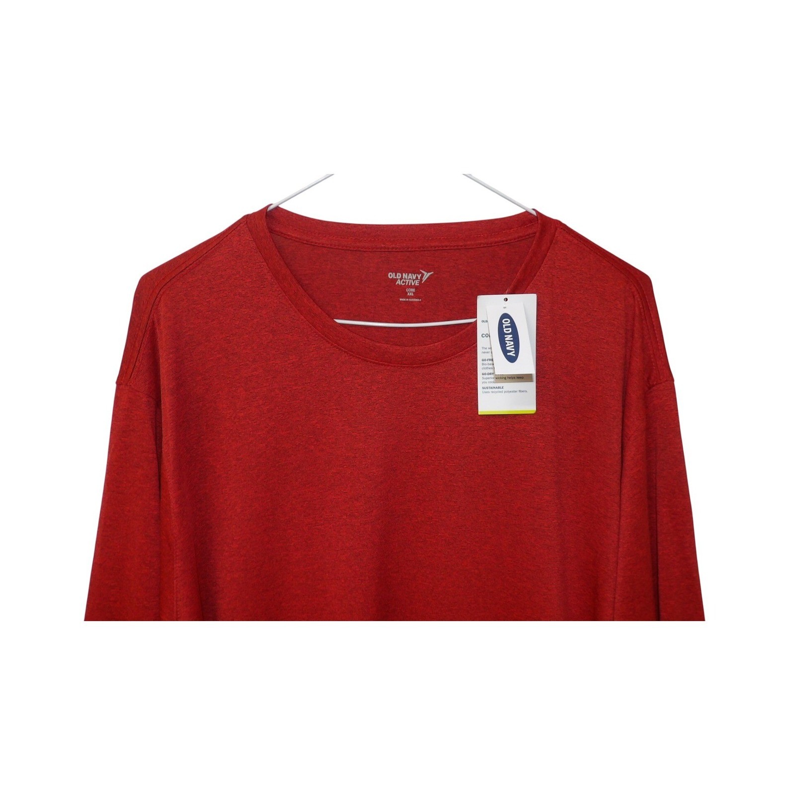 Old Navy Active Go-Dry Core Mens XXL Red Heathered Crewneck NWT gallery