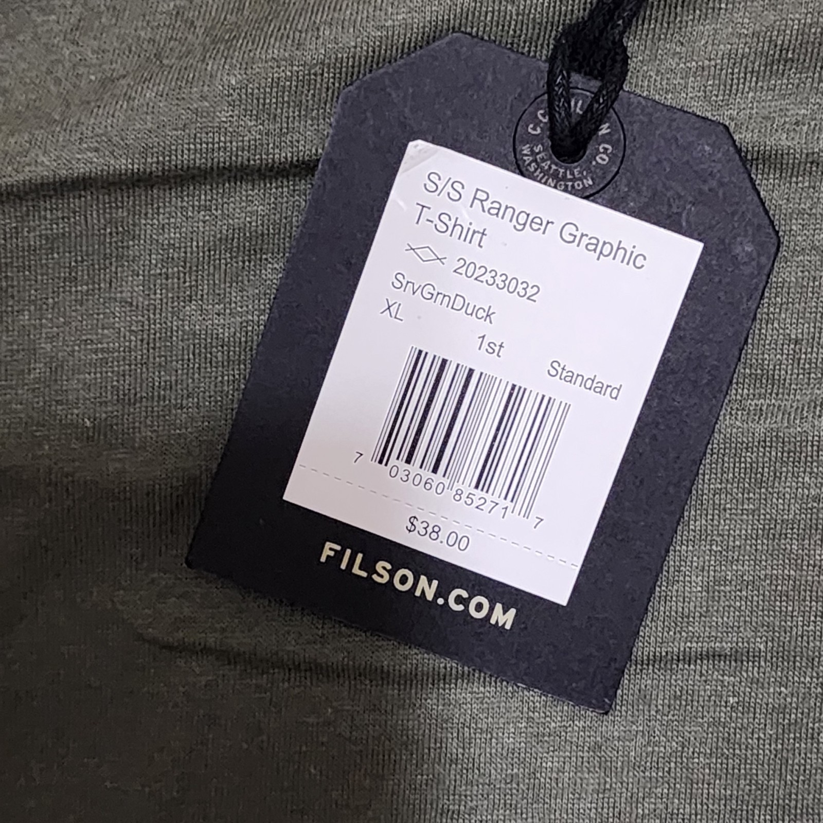 Filson X Ducks Unlimited New Green Ducks Ranger Graphic T Shirt Men's XL New gallery