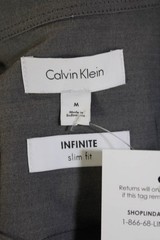 Calvin Klein Mens Point Collar Dark Gray Dress Shirt Size M