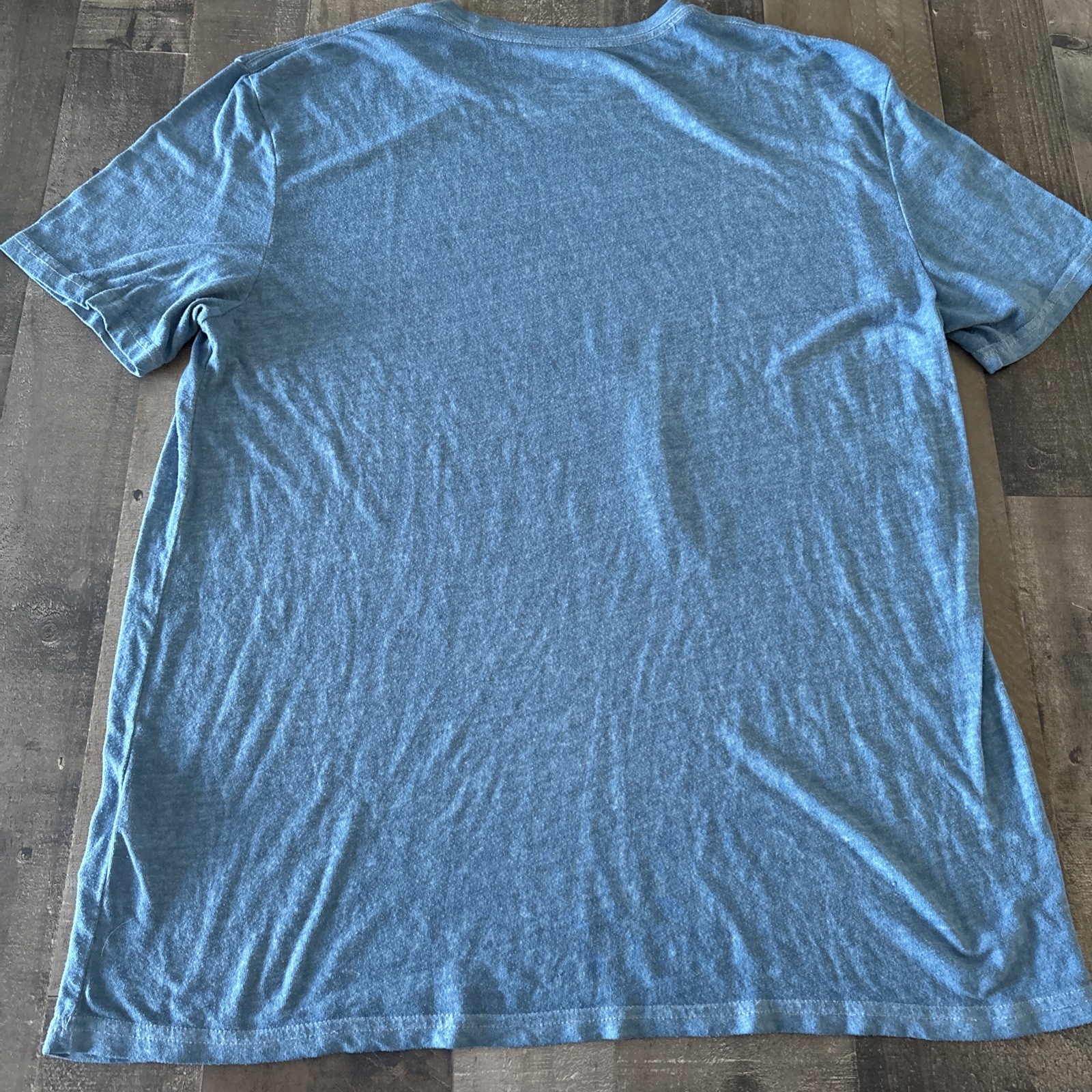 Lucky Brand Venice Burnout Graphic T Shirt XL Blue Lightweight Stay Wild Fox gallery