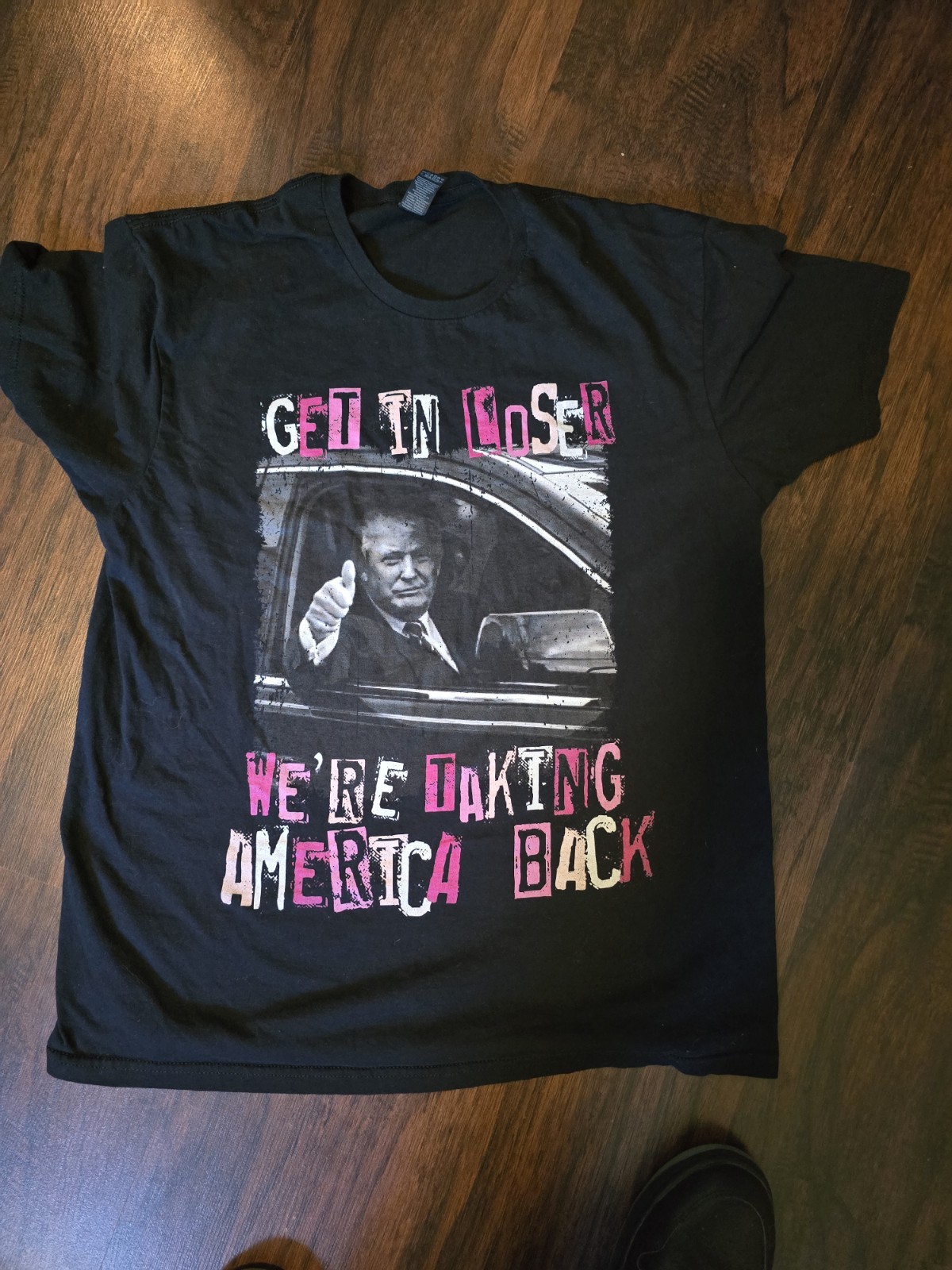 Trump T-shirt Gilden Size LG Get In Loser Were Taking America Back gallery