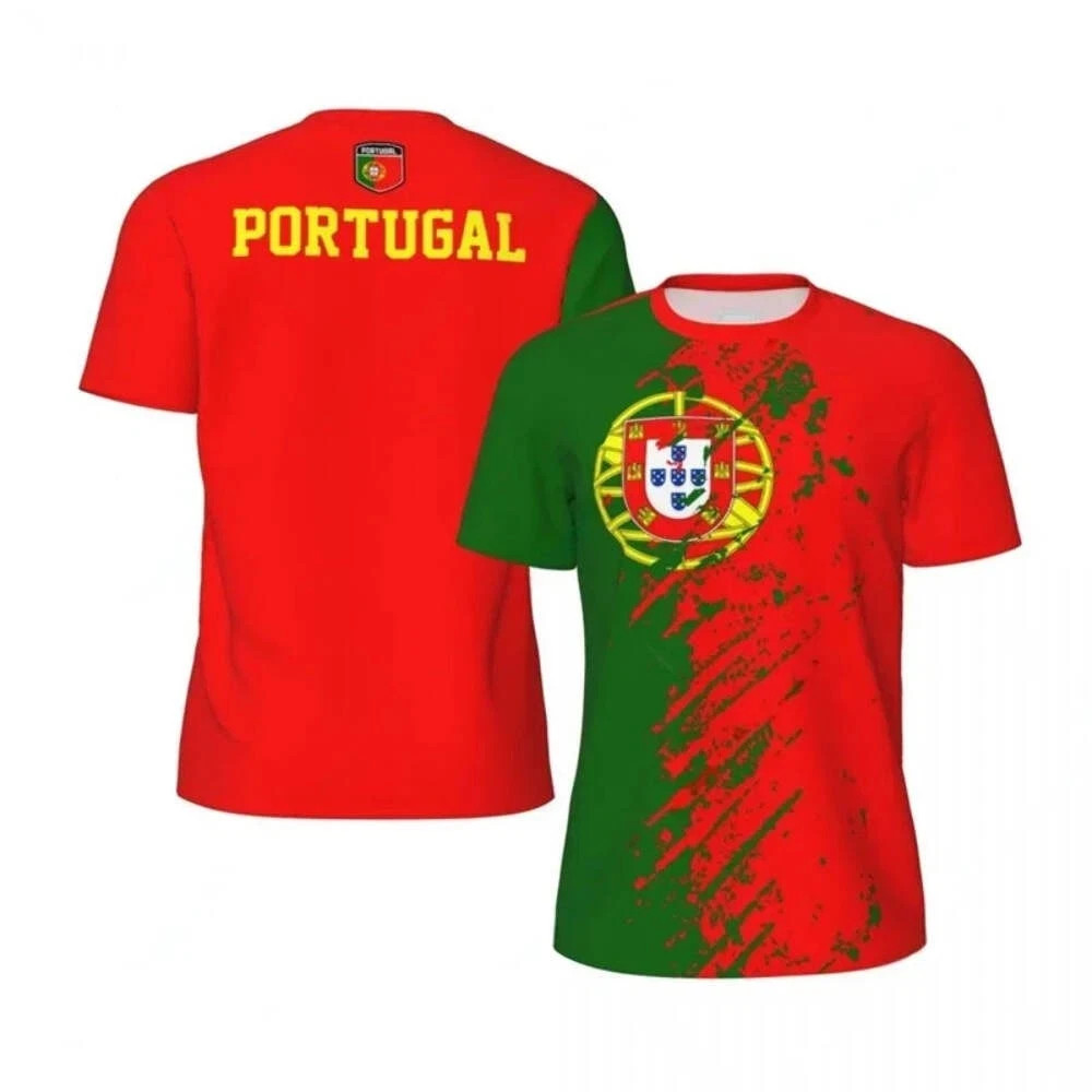 Portugal Flag Football Jersey Quick Dry Sports T-Shirt Men Women Top gallery