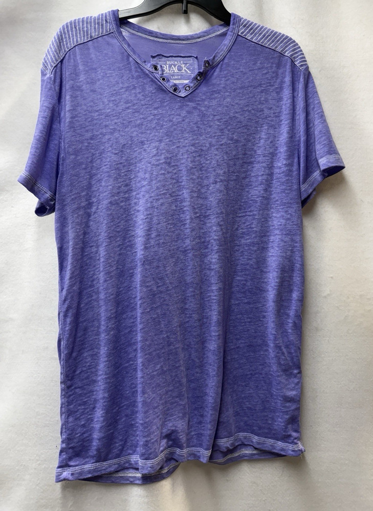 BUCKLE BLACK Purple Short Sleeve Lightweight Tee T Shirt Top Men’s Sz Large L