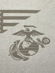 ROTHCO Large US Marines Corps USA Flage Military Grunt Shirt Veteran OD Green