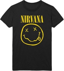 Authentic Nirvana Yellow Happy Face Flower Sniffin’ T-Shirt S-2XL NEW