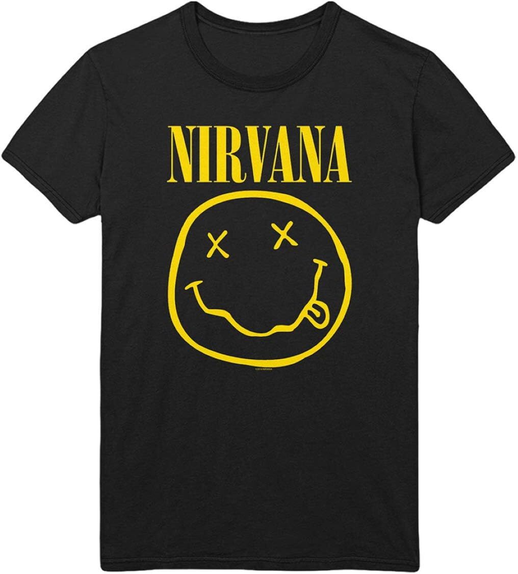 Authentic Nirvana Yellow Happy Face Flower Sniffin' T-Shirt S-2XL NEW gallery