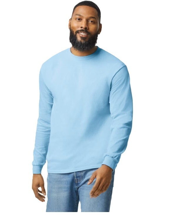 Unisex Heavy Cotton™ Long-Sleeve T-Shirt – Light Blue- Medium