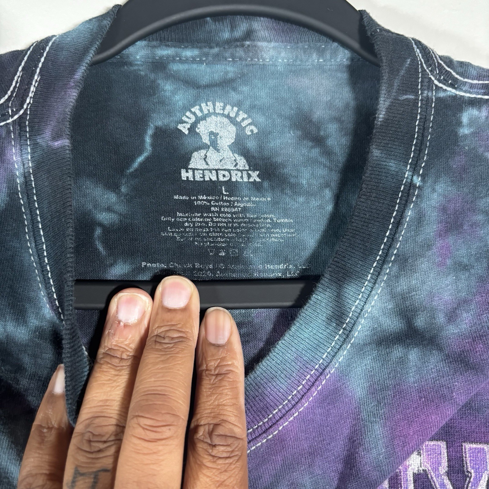 Jimi Hendrix Tie Dye Graphic Band T Shirt Unisex Size Large Rock Music Tee gallery