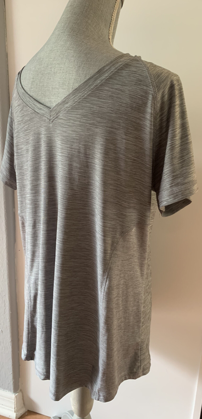 Men's Game Time Gray Dress Up T-Shirt V-Neck Size 1X - Nylon/Spandex gallery