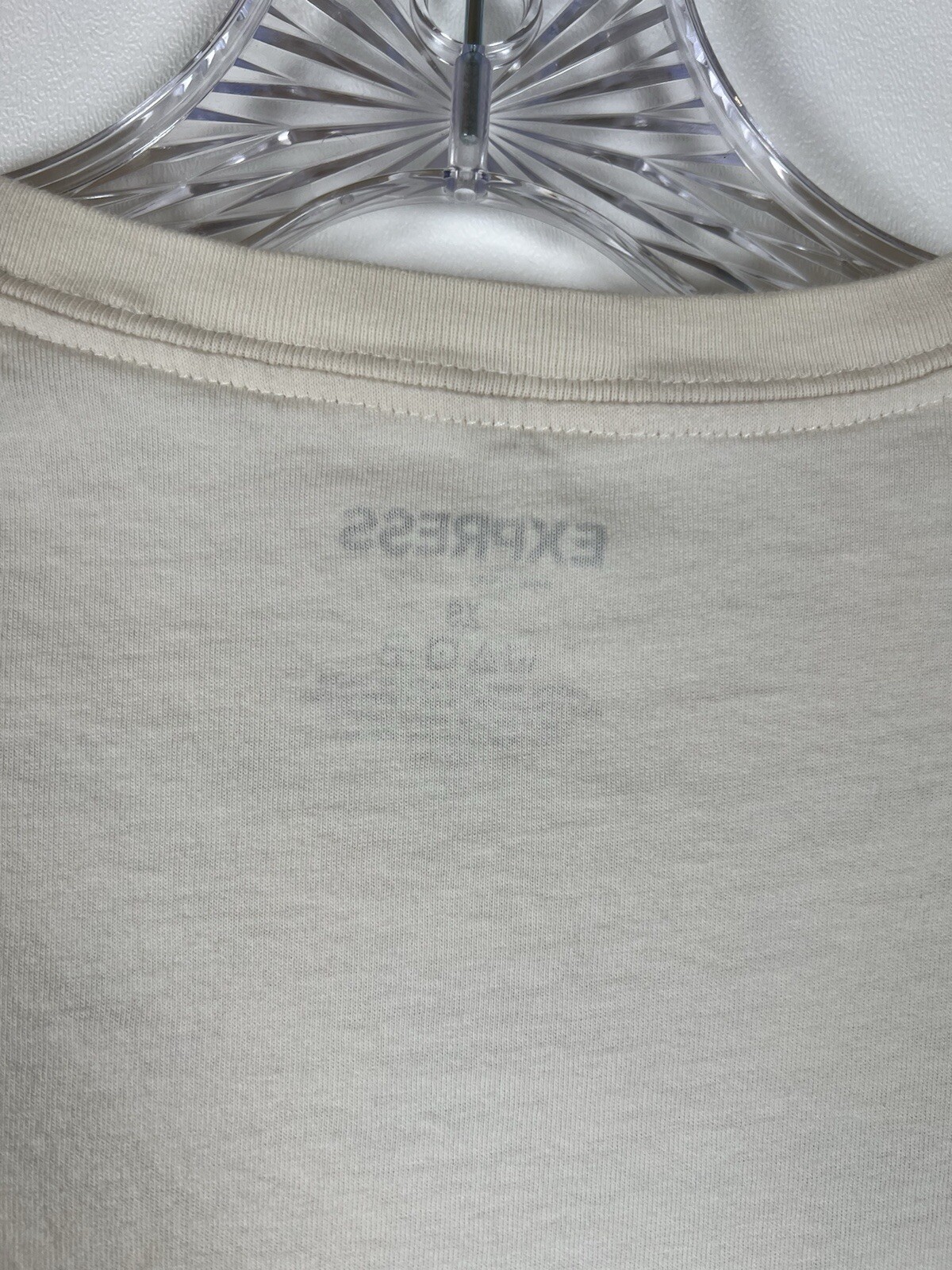 Express Men's Graphic T-Shirt XS Pale Yellow Short Sleeve gallery