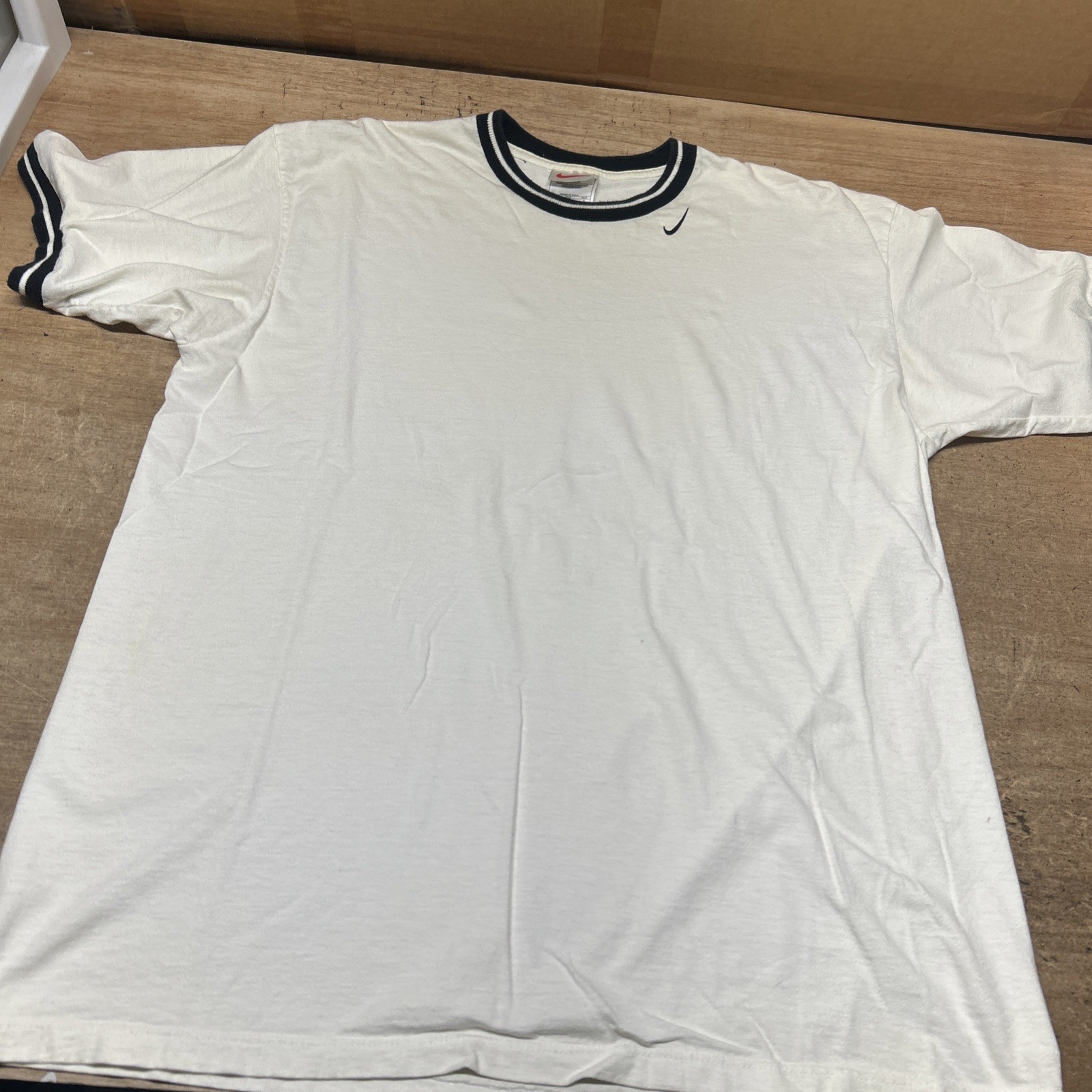 Vintage 90s Nike Single Stitch Central Swoosh Ringer T-Shirt - Made in USA Large gallery