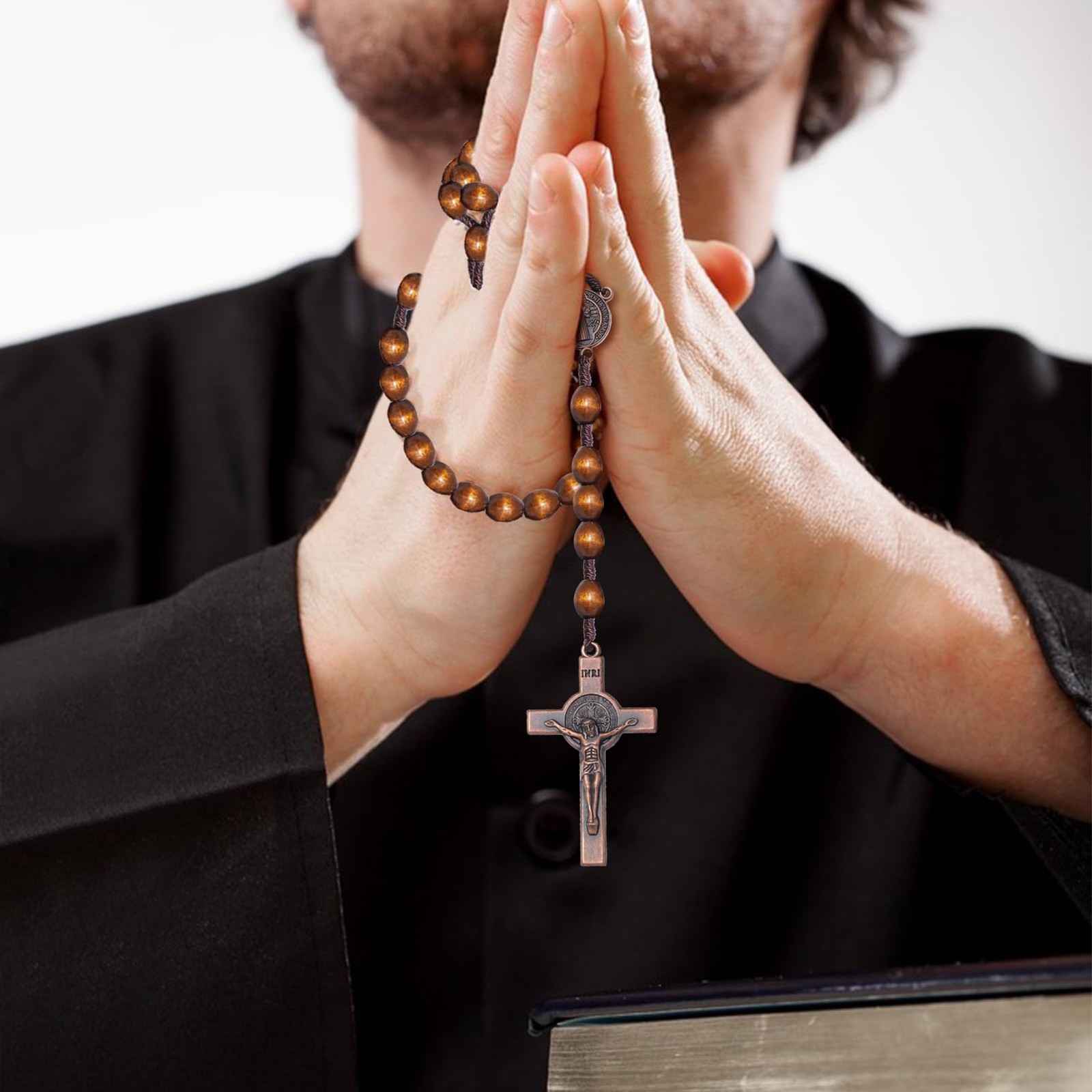 Handmade Wooden Catholic Rosaries, Rosary Beads Necklace Catholic Christian P... gallery