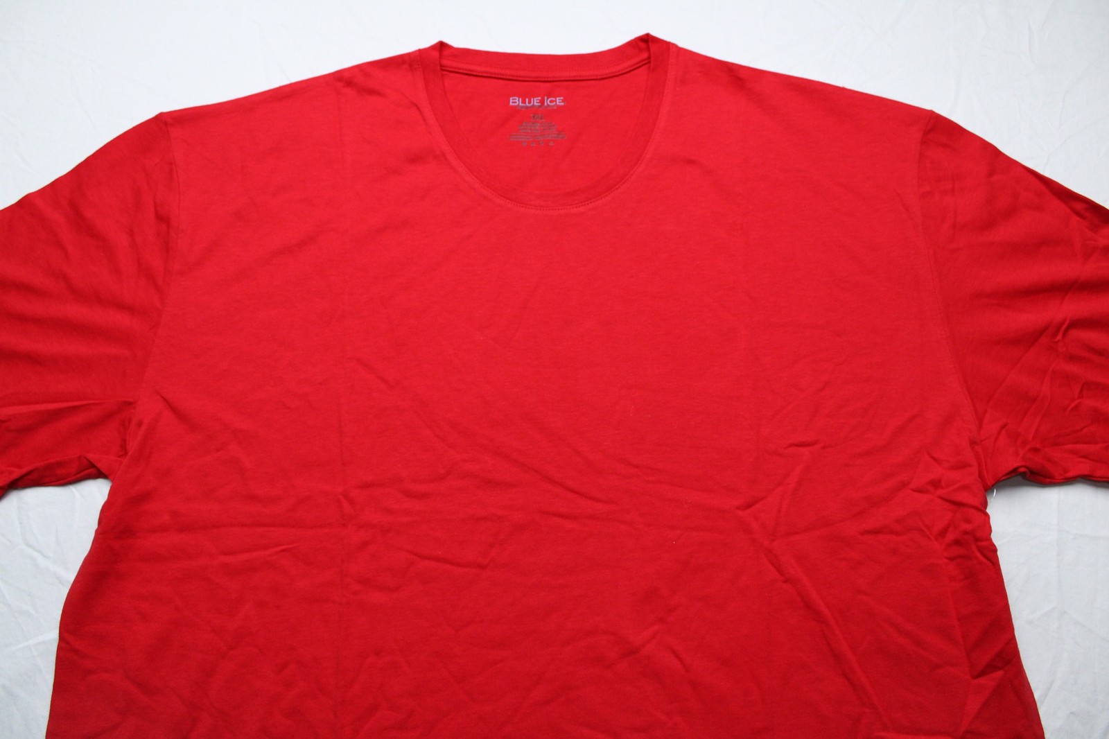 Blue Ice Unisex Adult's Solid Short Sleeve T-Shirt EJ3 Red Size 3XL NWT gallery
