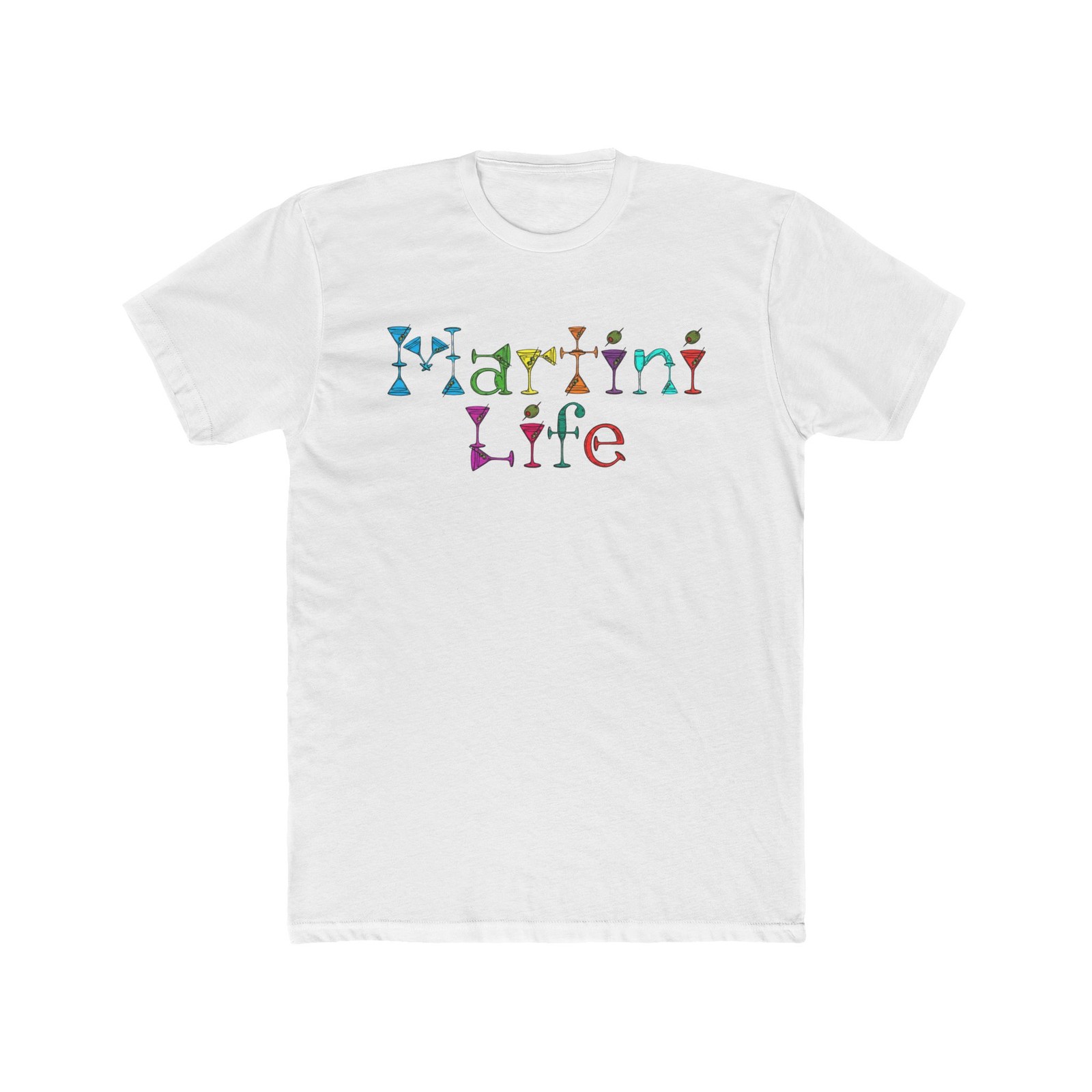 Martini Life Tee | Colorful Cocktail Typography T-Shirt gallery