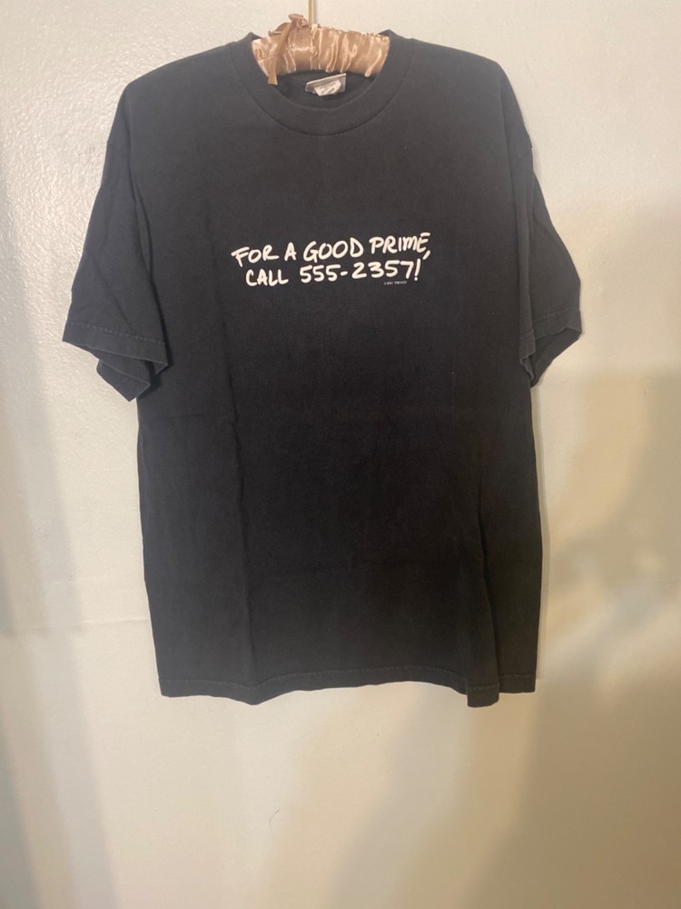 Discovery Channel store t shirt washed black large prime number joke tee
