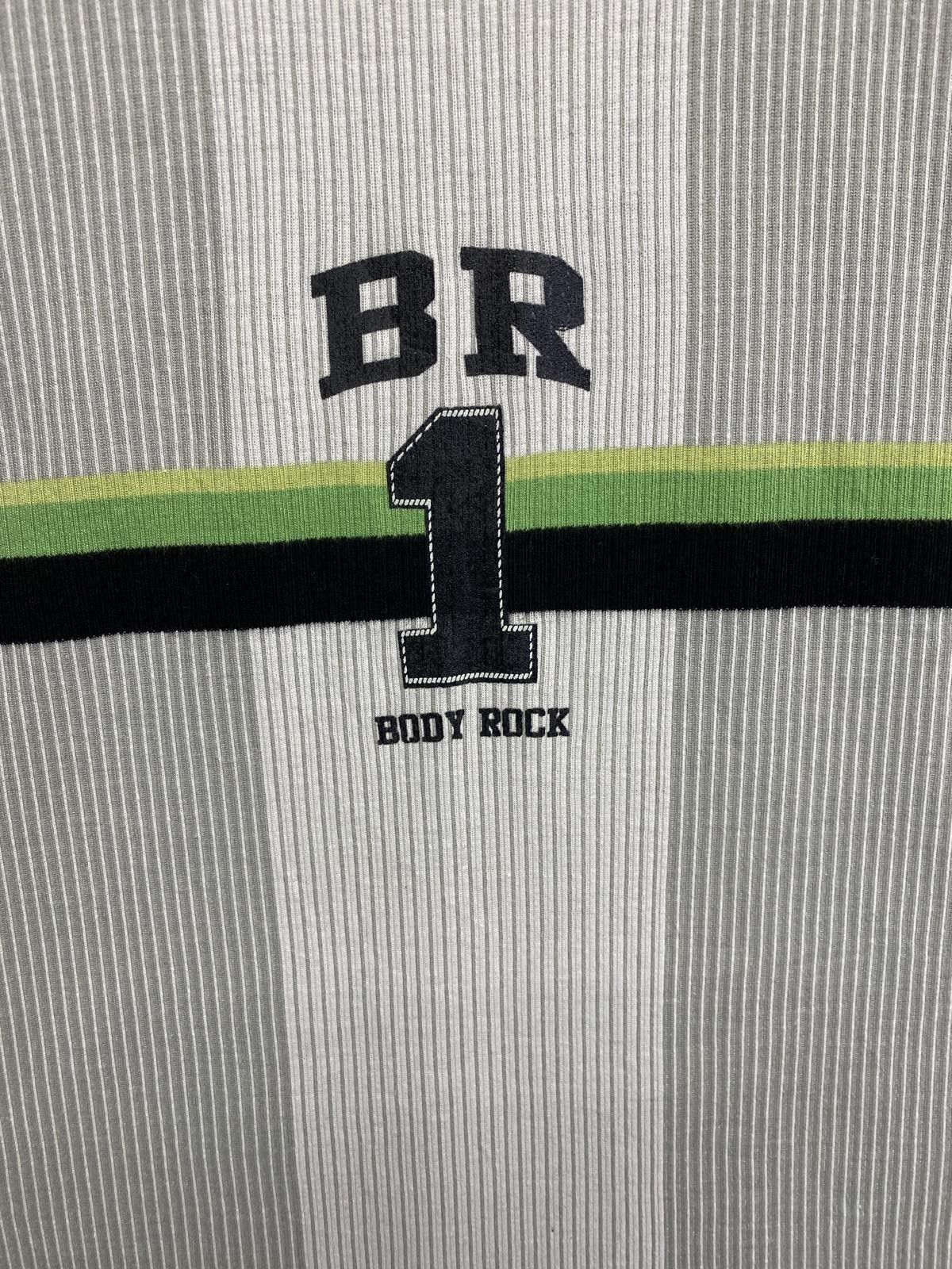 Array Body Rock BR 1 2 Tone Grey Striped T-Shirt No Size Tag See Measurements gallery