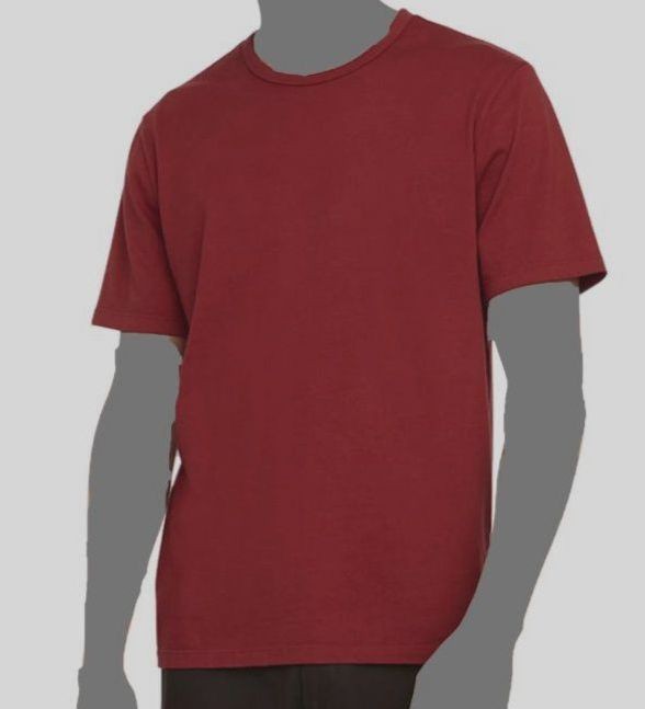 $80 Vince Men's Red Solid Garment Dye Short-Sleeve Cotton Crew T-Shirt Size M gallery