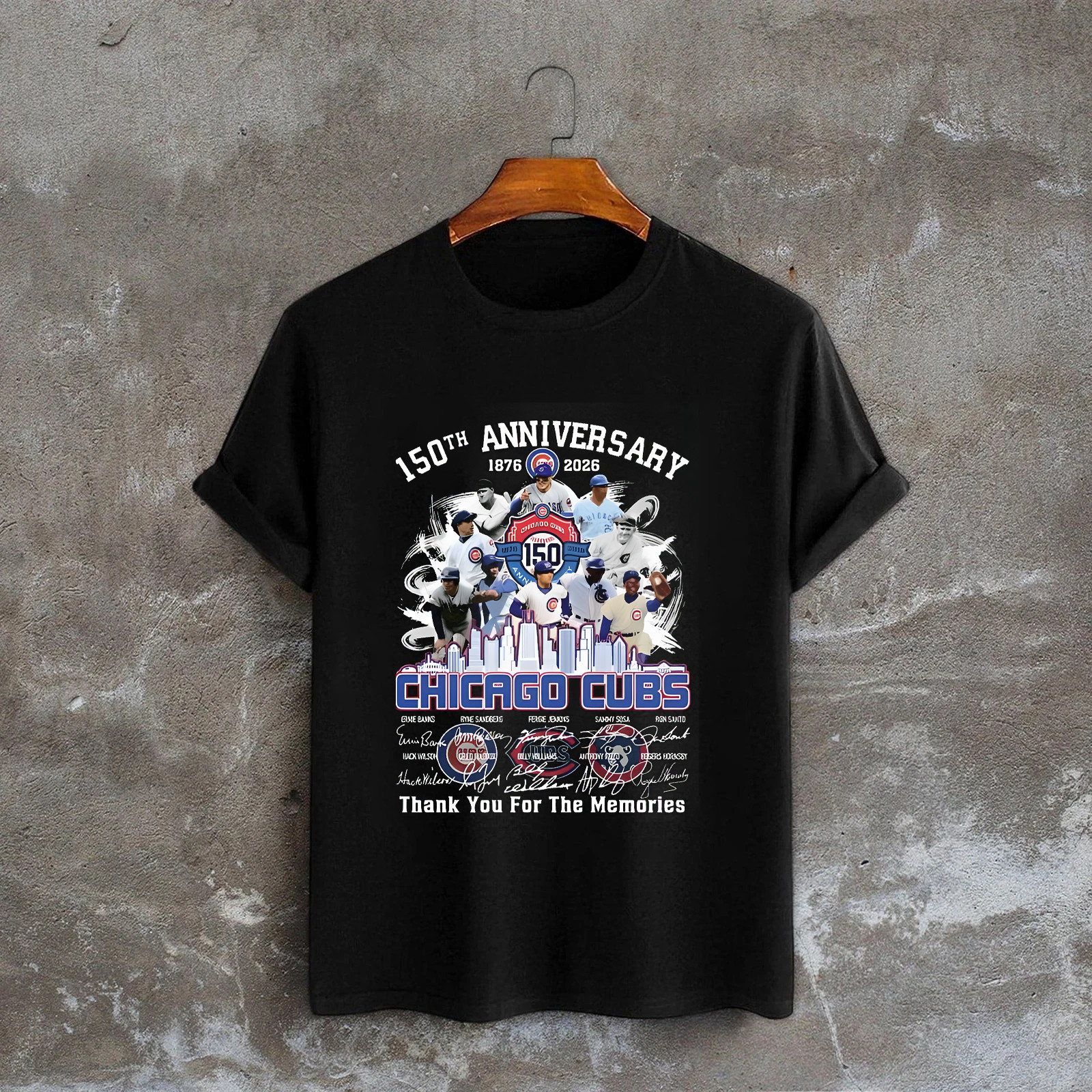 Chicago Cubs 150th Anniversary 1876-2026 Thank You For The Memories Tshirt