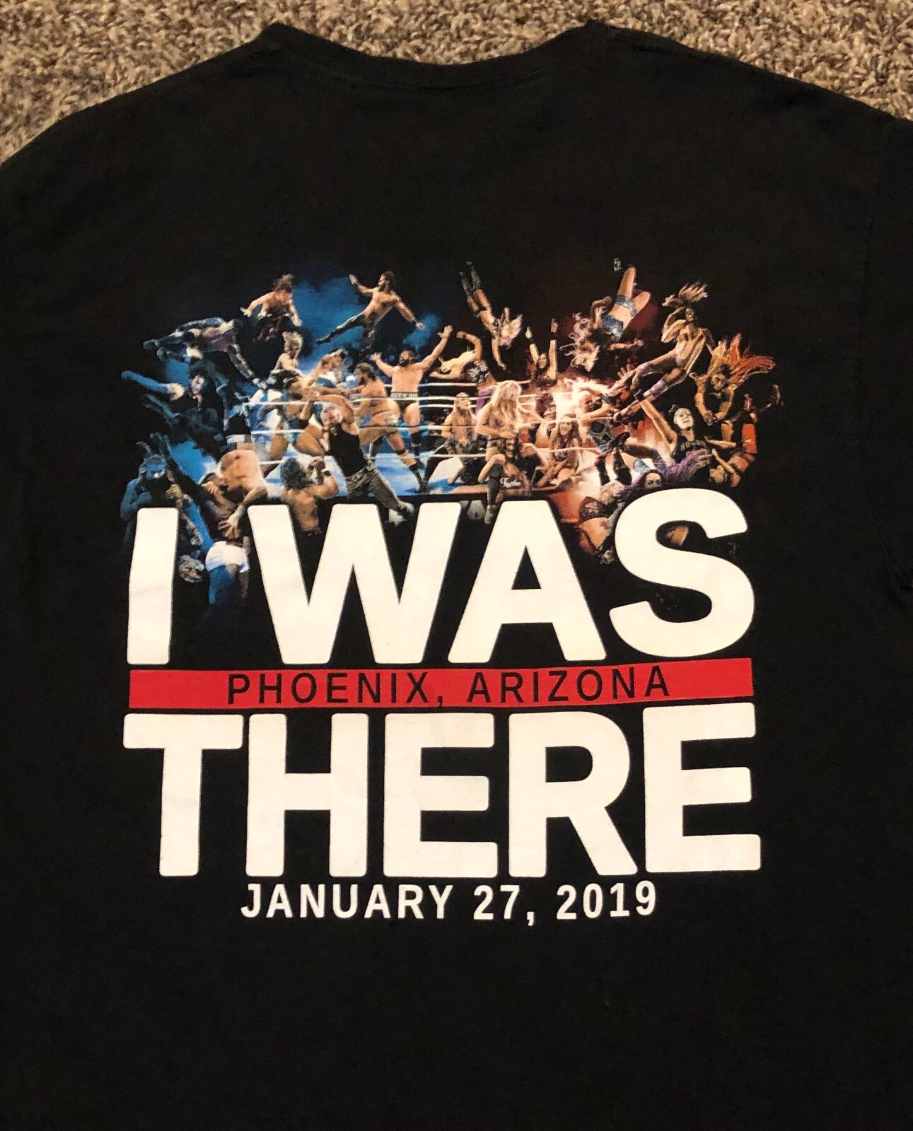 WWE Royal Rumble "I Was There" Phoenix January 27, 2019 Black T-Shirt Medium gallery