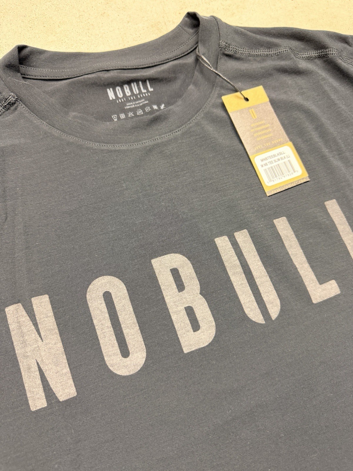 Nobull Short Sleeve T Shirt Mens L Black Lightweight Stretch Workout Spellout gallery